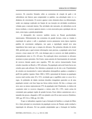 Donos De Terras E Escravos No Paraná