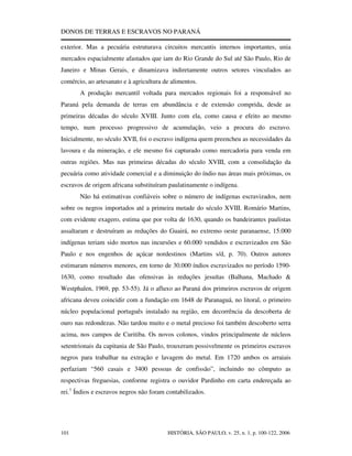 Donos De Terras E Escravos No Paraná