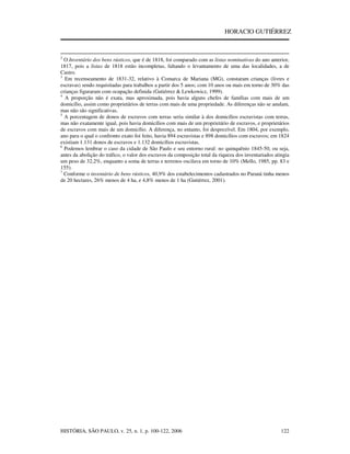 Donos De Terras E Escravos No Paraná