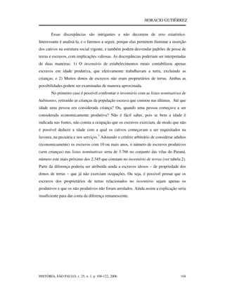 Donos De Terras E Escravos No Paraná