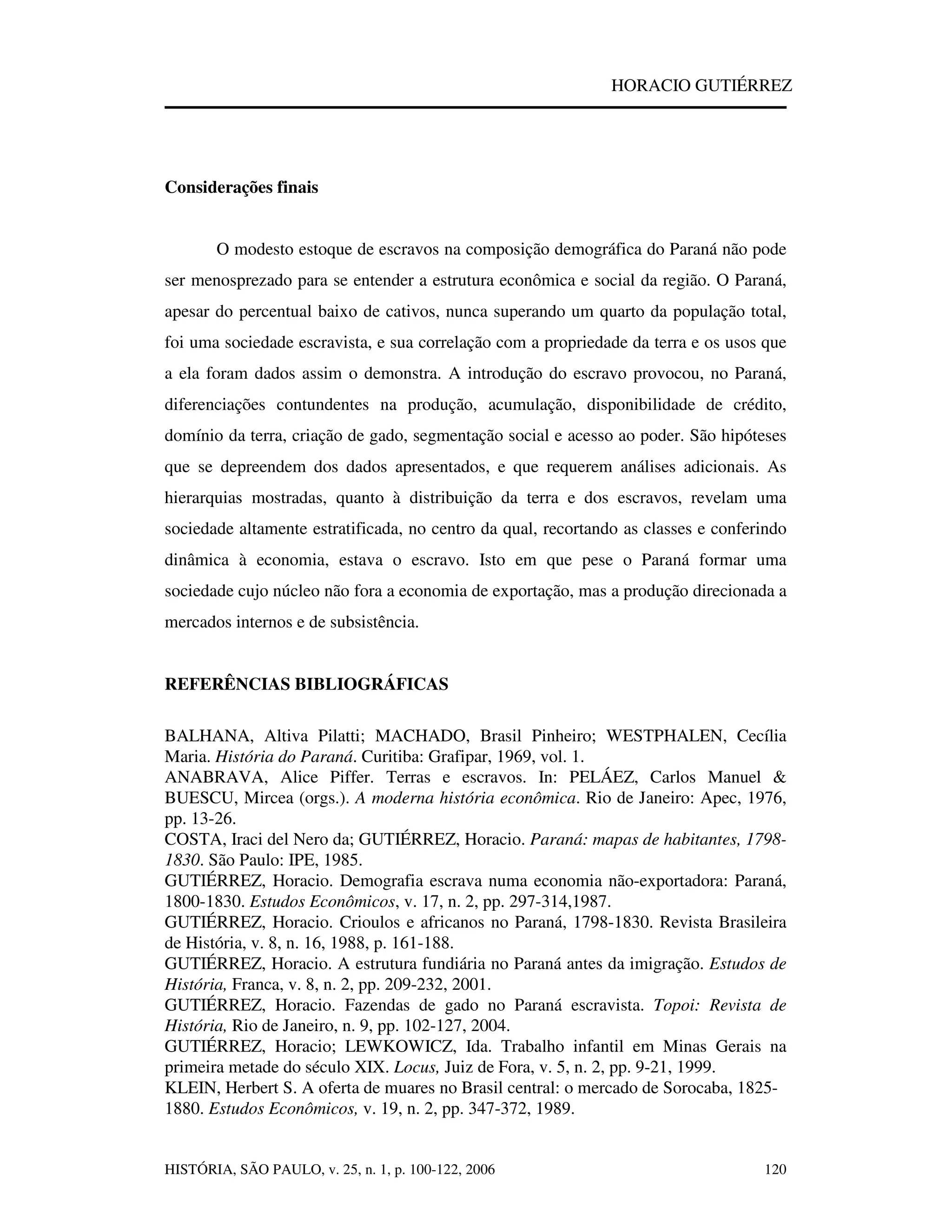 Donos De Terras E Escravos No Paraná