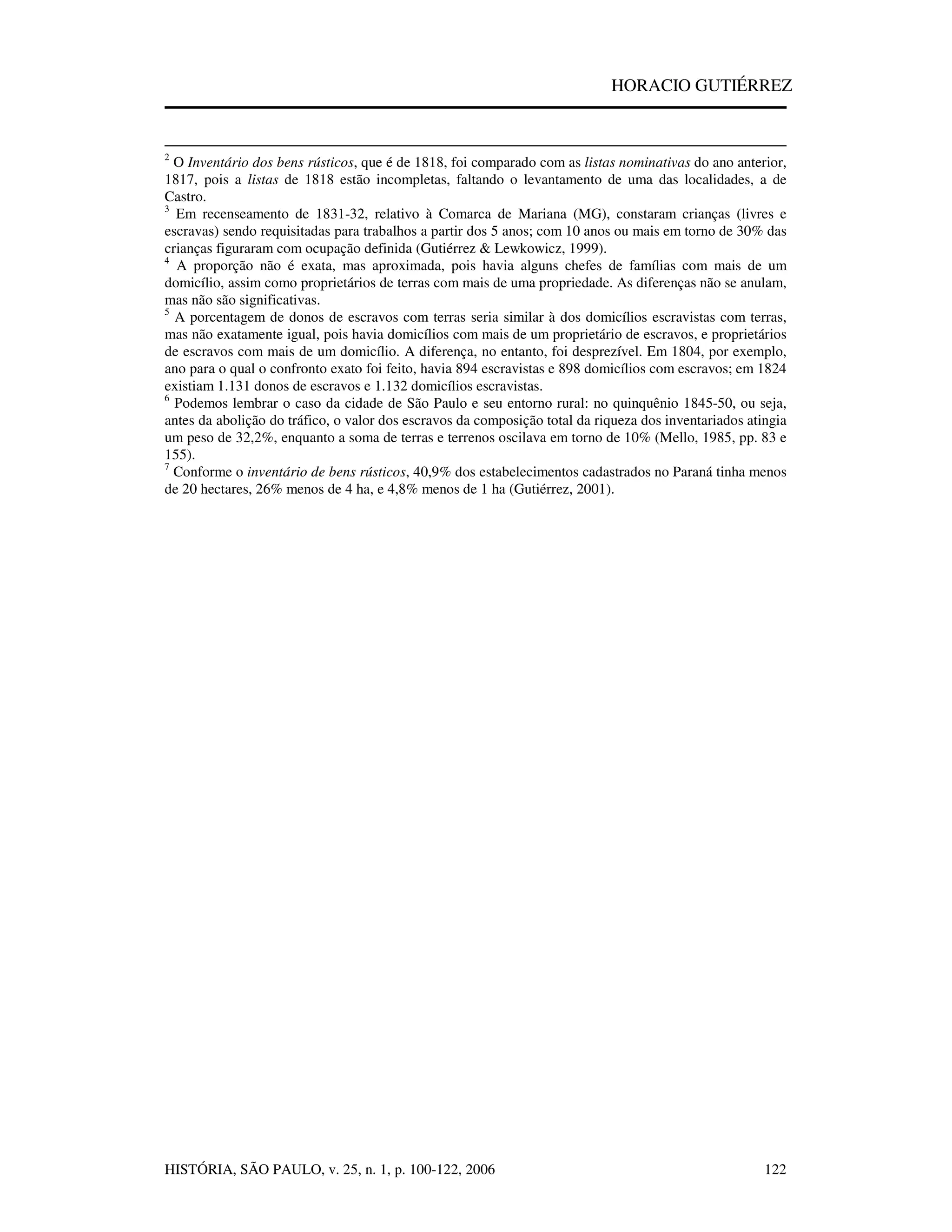 Donos De Terras E Escravos No Paraná