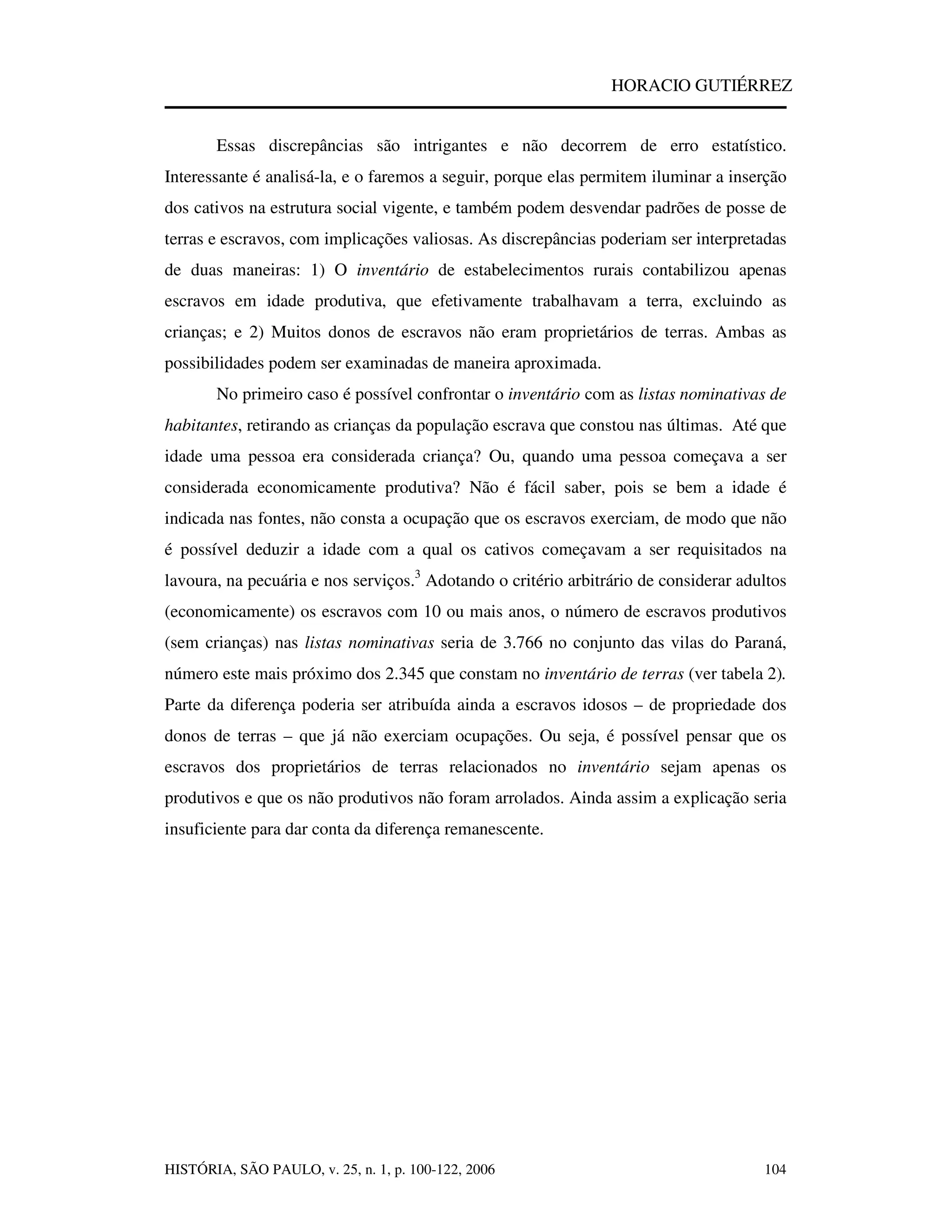 Donos De Terras E Escravos No Paraná