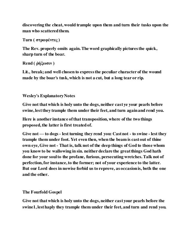 Do not cast your pearls before swine