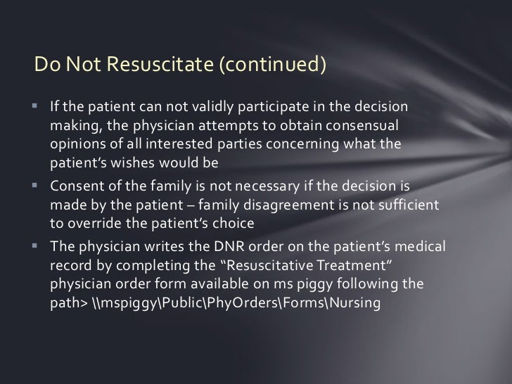 Do not resuscitate