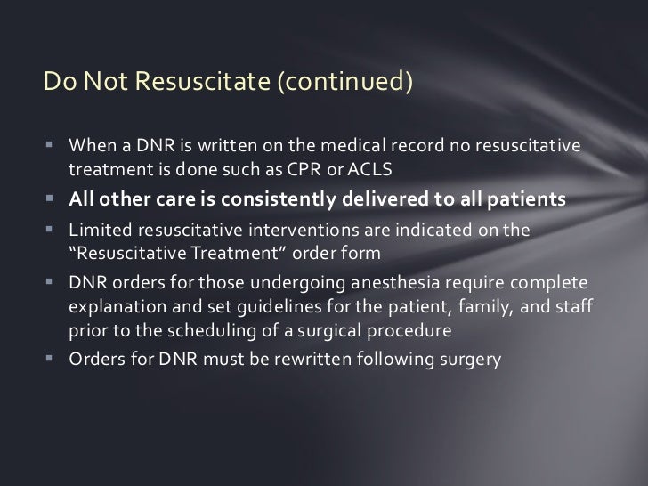 Do not resuscitate