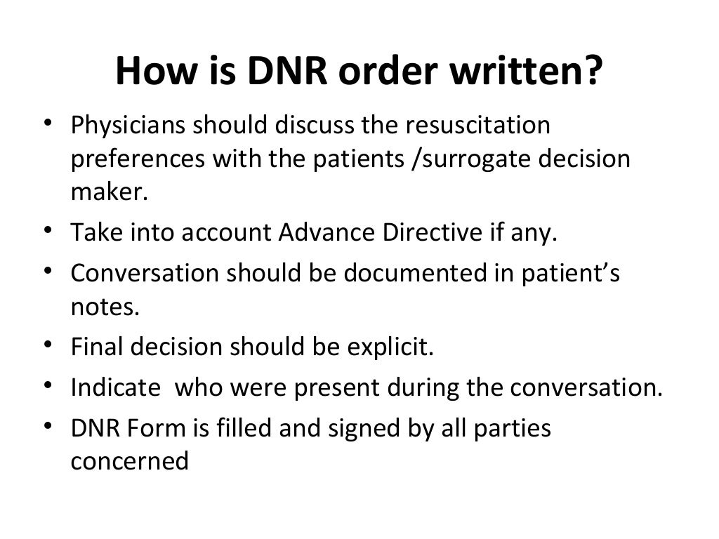 Do Not Resuscitate Orders What They Mean