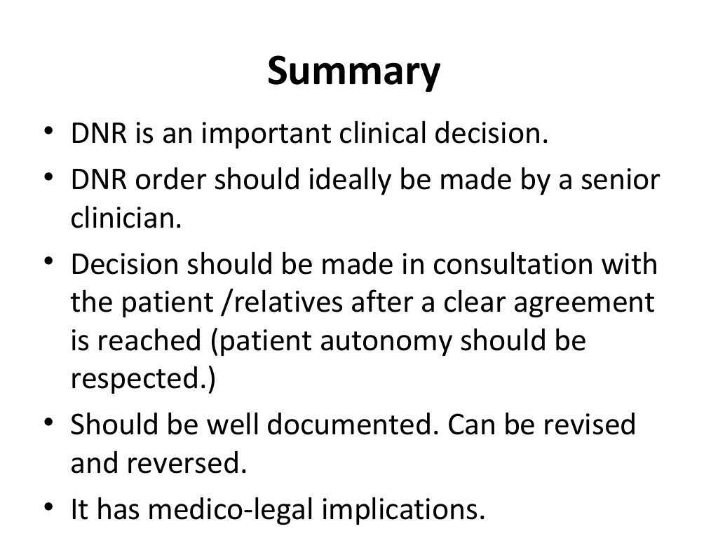 Do Not Resuscitate Orders What They Mean