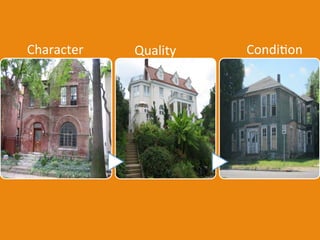  	
  
	
  	
  
Character	
   Quality	
   CondiDon	
  
 