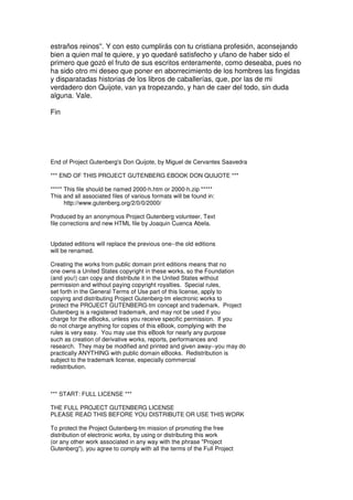 Don quijote de la Mancha