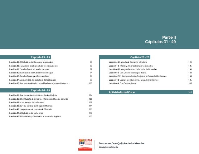 parte capitulo 1 teresa 17 Don de Curso la 23 Capítulos Descubre Quijote Mancha: 1