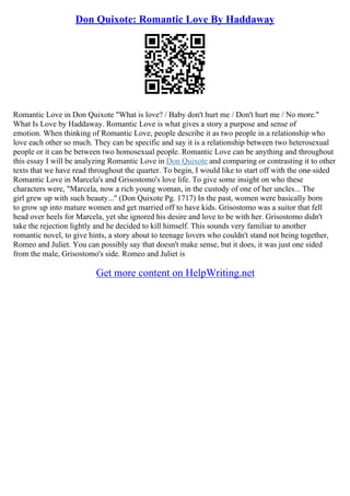 Don Quixote Essay Topics | PDF