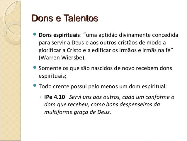 Talentos e dons espirituais – os 7 dons do espírito santo – Akapv