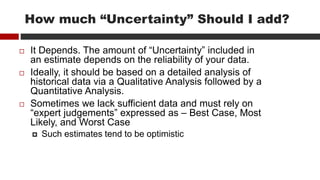 Risk Adjusted Estimating Techniques | PPTX