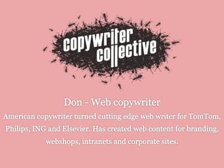 Web copywriter - Don, Amsterdam