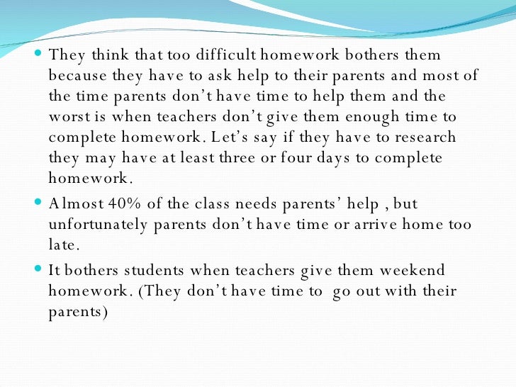 Essay on why teachers give homework