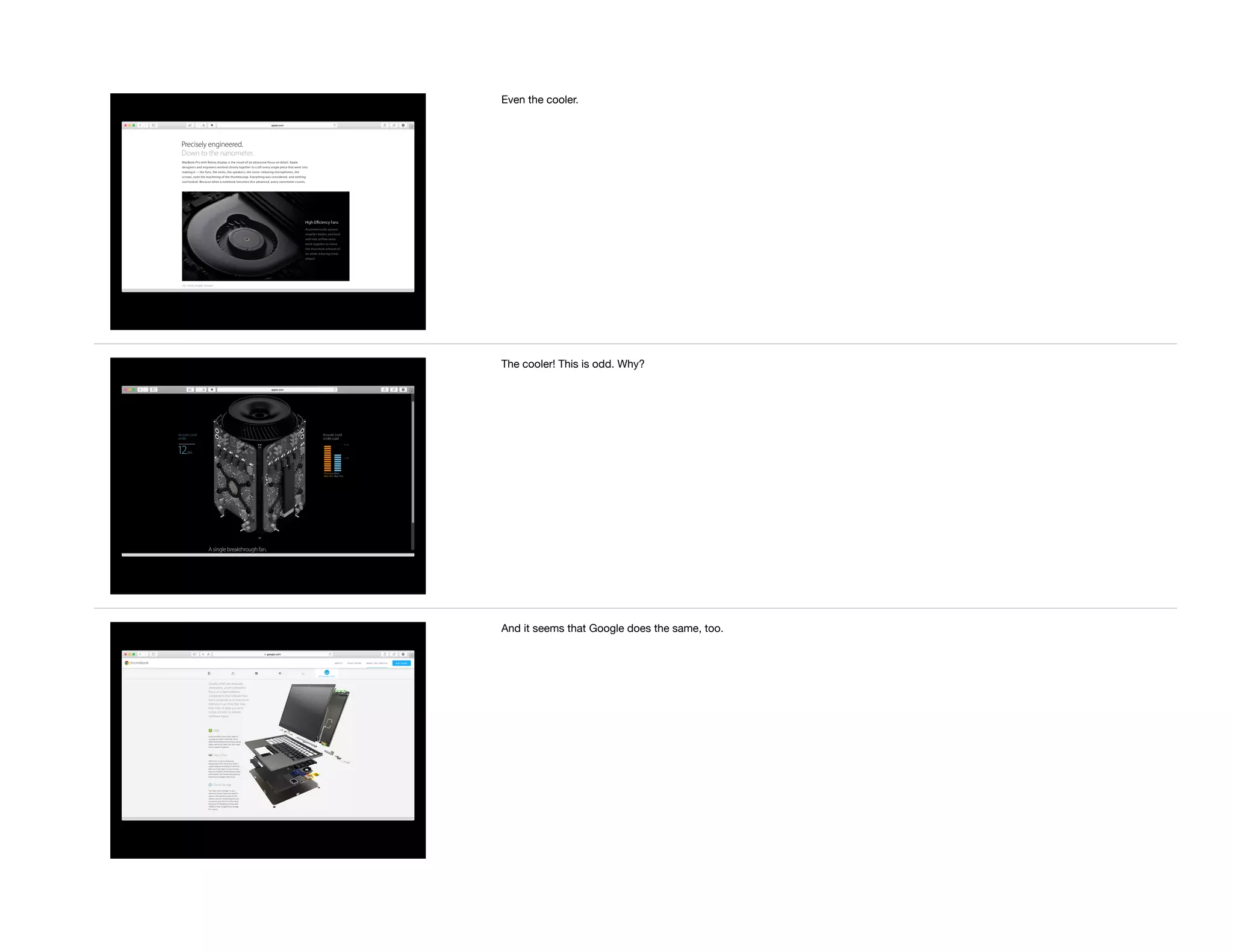 Even the cooler.
The cooler! This is odd. Why?
And it seems that Google does the same, too.
 