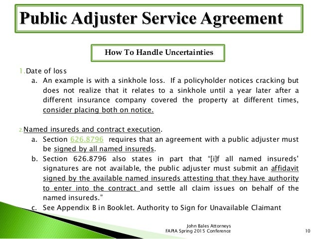 contract adjuster for public the Contract ball Requirements and on drop Don't