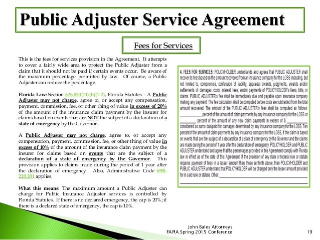 for public contract adjuster Don't the Contract on ball drop and Requirements