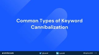 Business Proprietary & Confidential | 13
Common Types of Keyword
Cannibalization
 