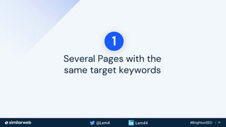 Business Proprietary & Confidential | 14
Several Pages with the
same target keywords
1
 