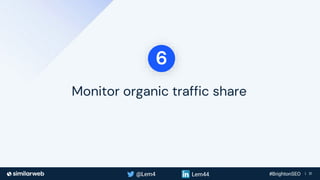 Business Proprietary & Confidential | 31
Monitor organic traffic share
6
 