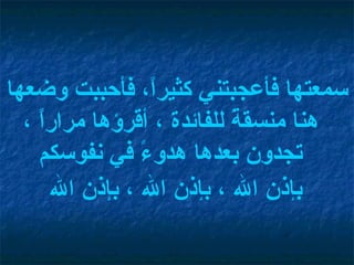 سمعتها فأعجبتني كثيراً، فأحببت وضعها هنا منسقةً للفائدة ، أقرؤها مراراً ، تجدون بعدها هدوءً في نفوسكم بإذن الله ، بإذن الله ، بإذن الله   