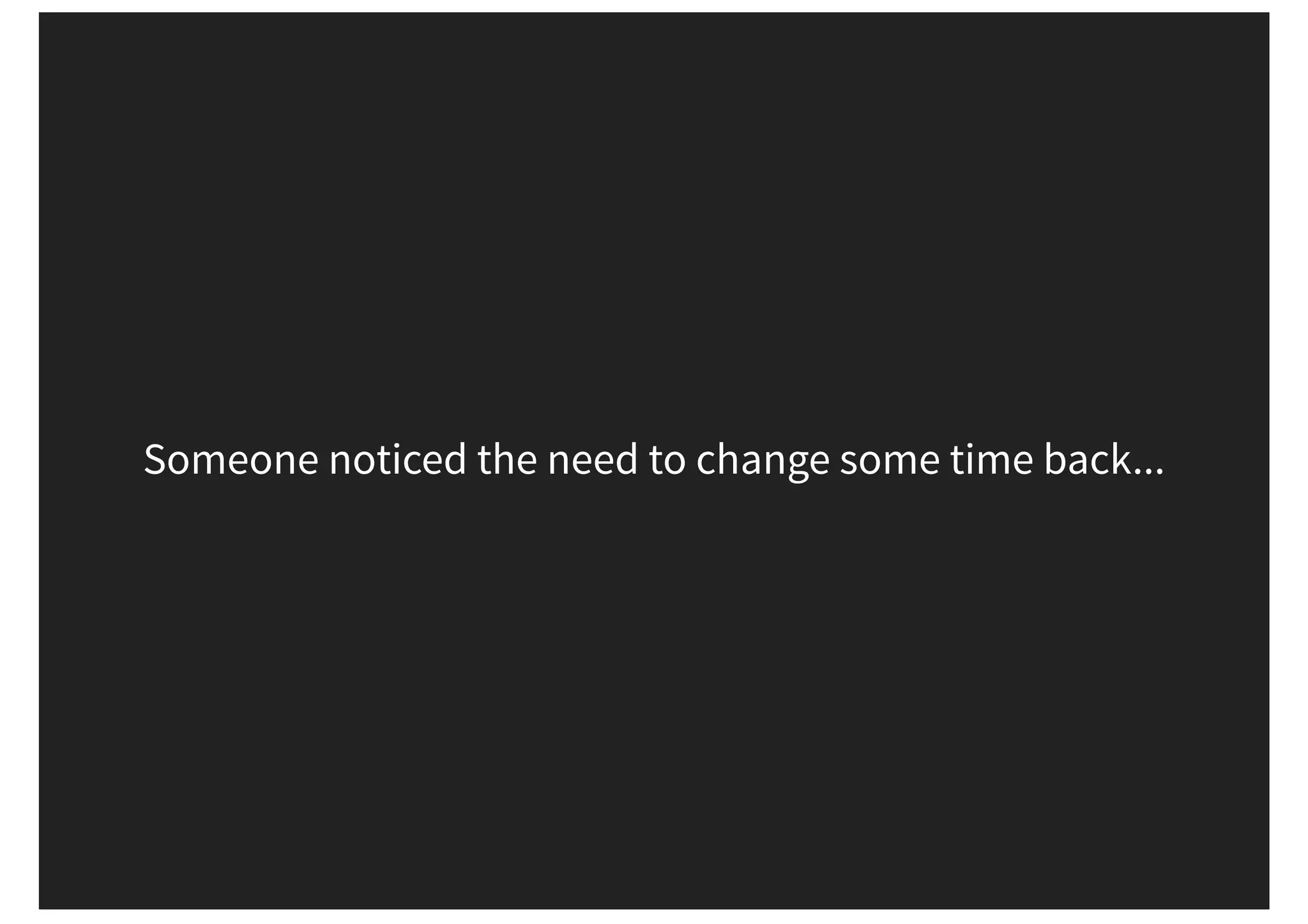 Someone noticed the need to change some time back... 