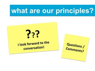 what are our principles?
 
