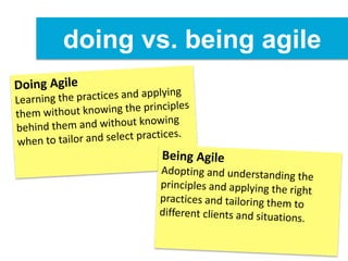 doing vs. being agile
 