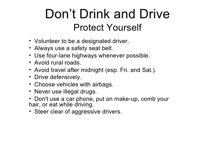 do not drink and drive essay