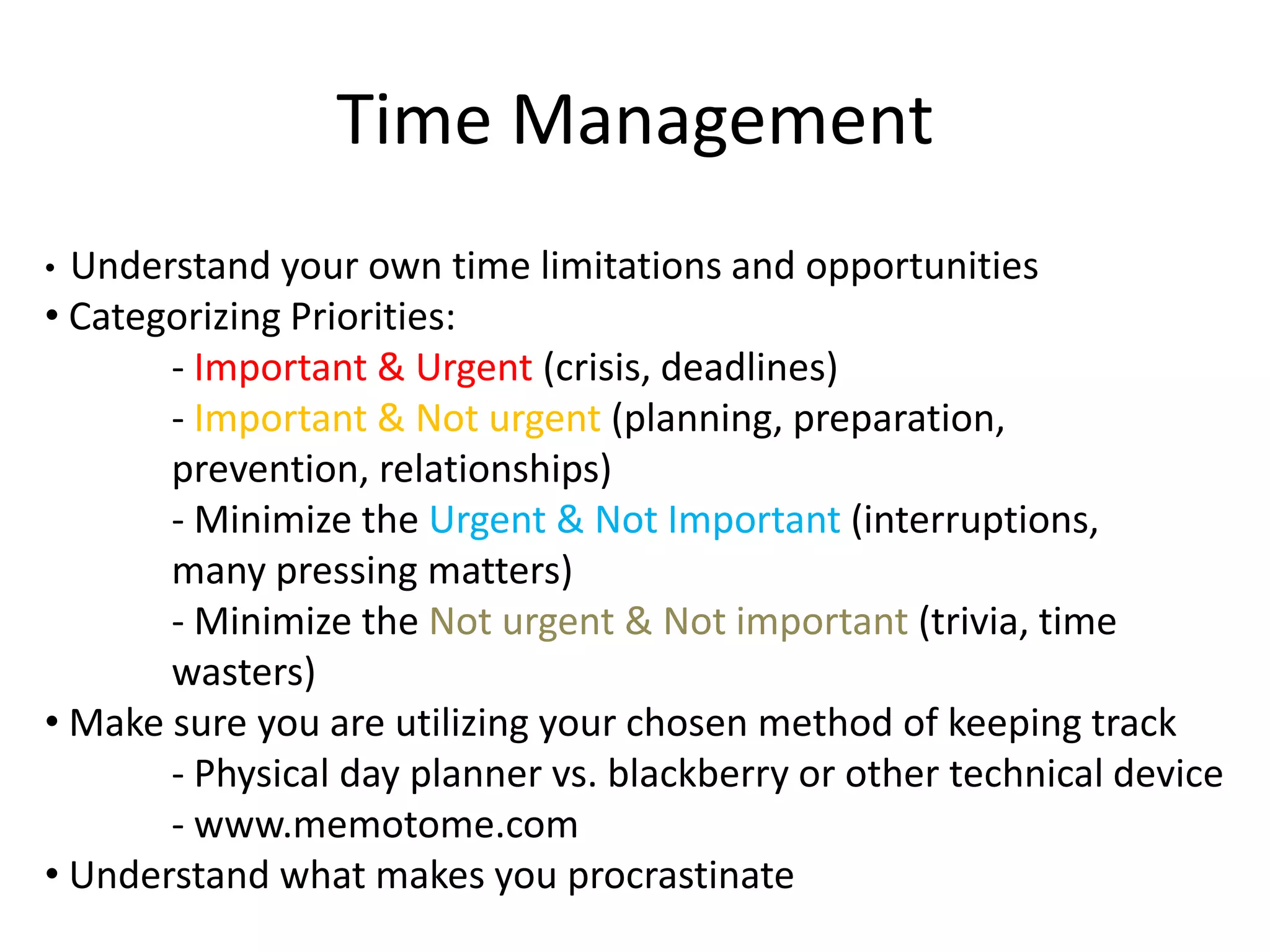 Manage your Time 