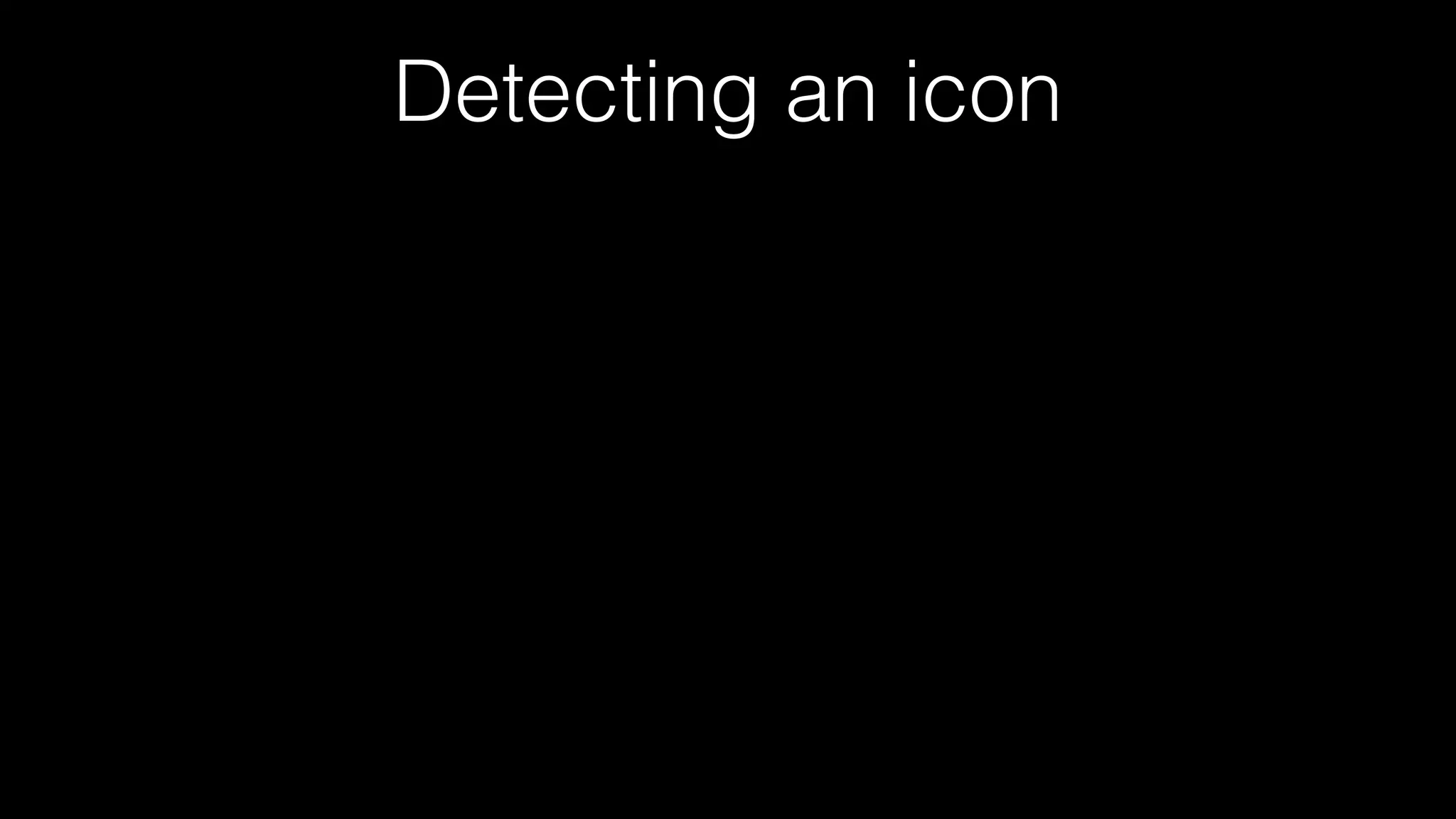 Detecting an icon
 