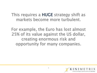 3
This requires a HUGE strategy shift as
markets become more turbulent.
For example, the Euro has lost almost
25% of its v...