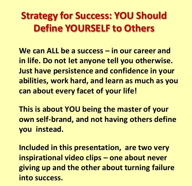 define success in your career