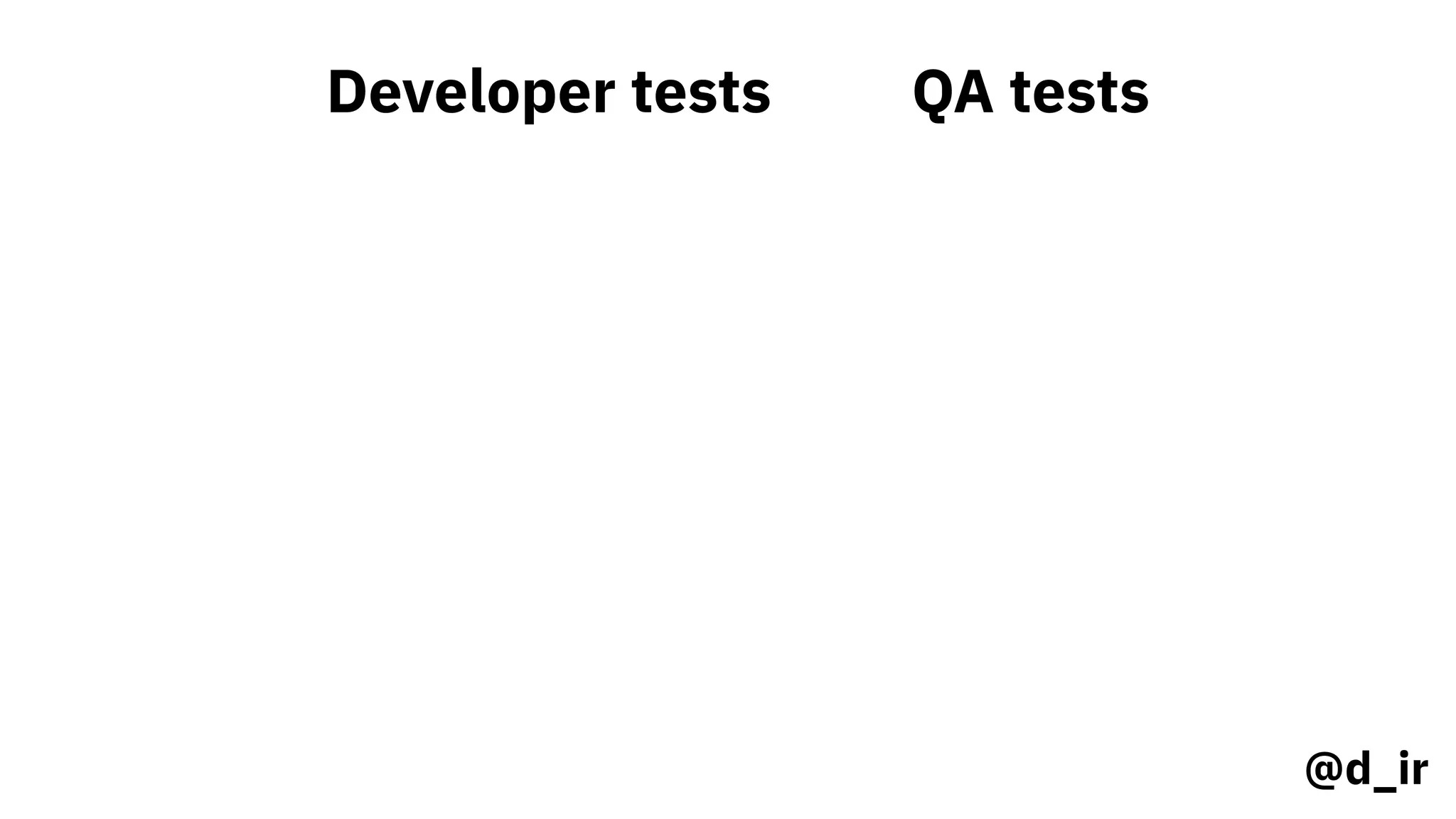 Developer tests QA tests
@d_ir
 