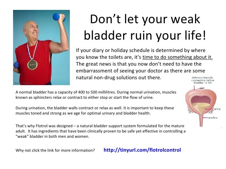 Don't let your weak bladder ruin your life