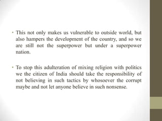 do politics and religion mix essay