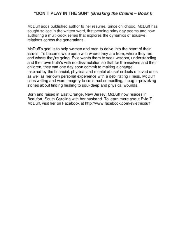 Don T Play In The Sun Breaking The Chains