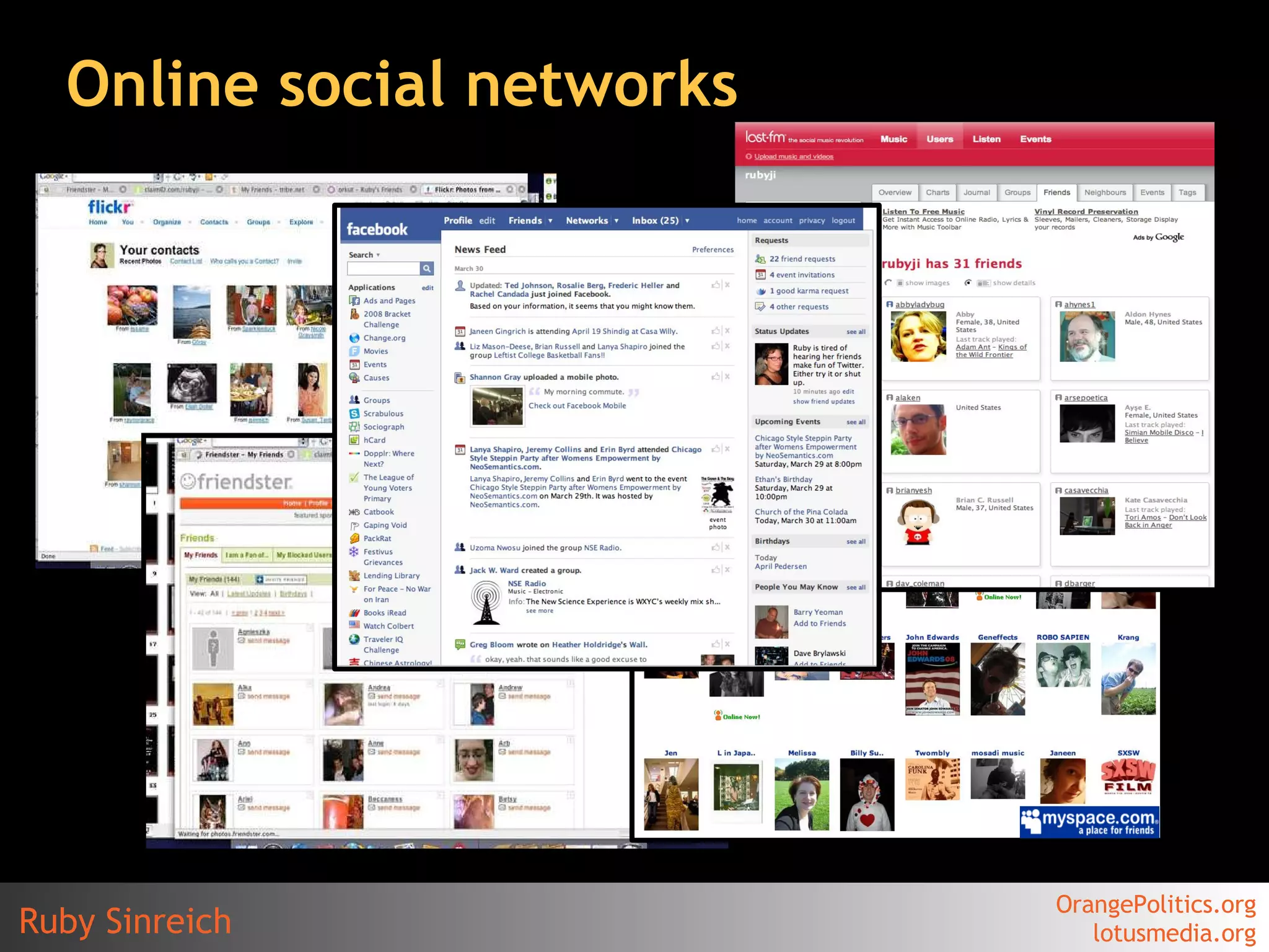 Online social networks 