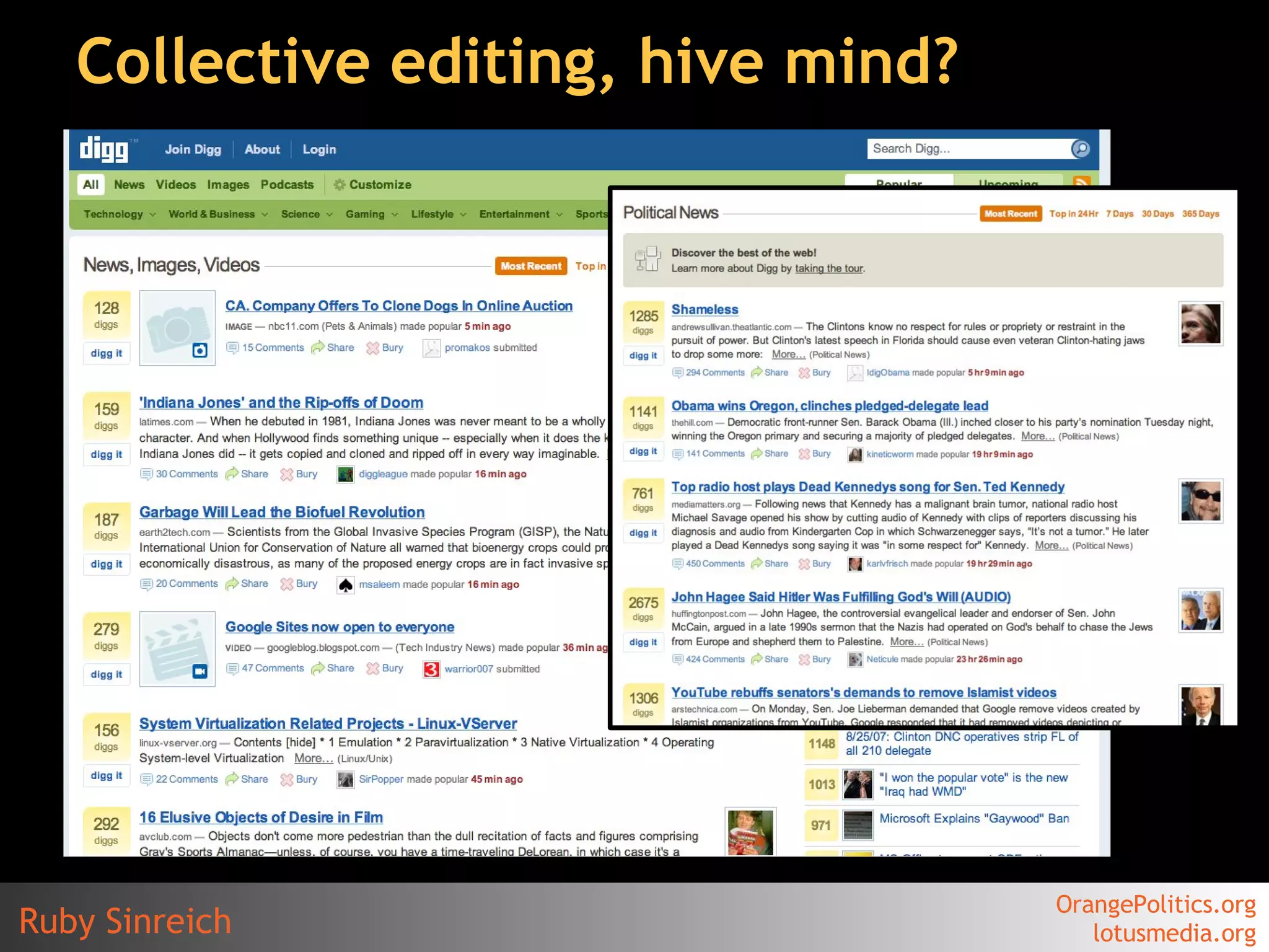 Collective editing, hive mind? 