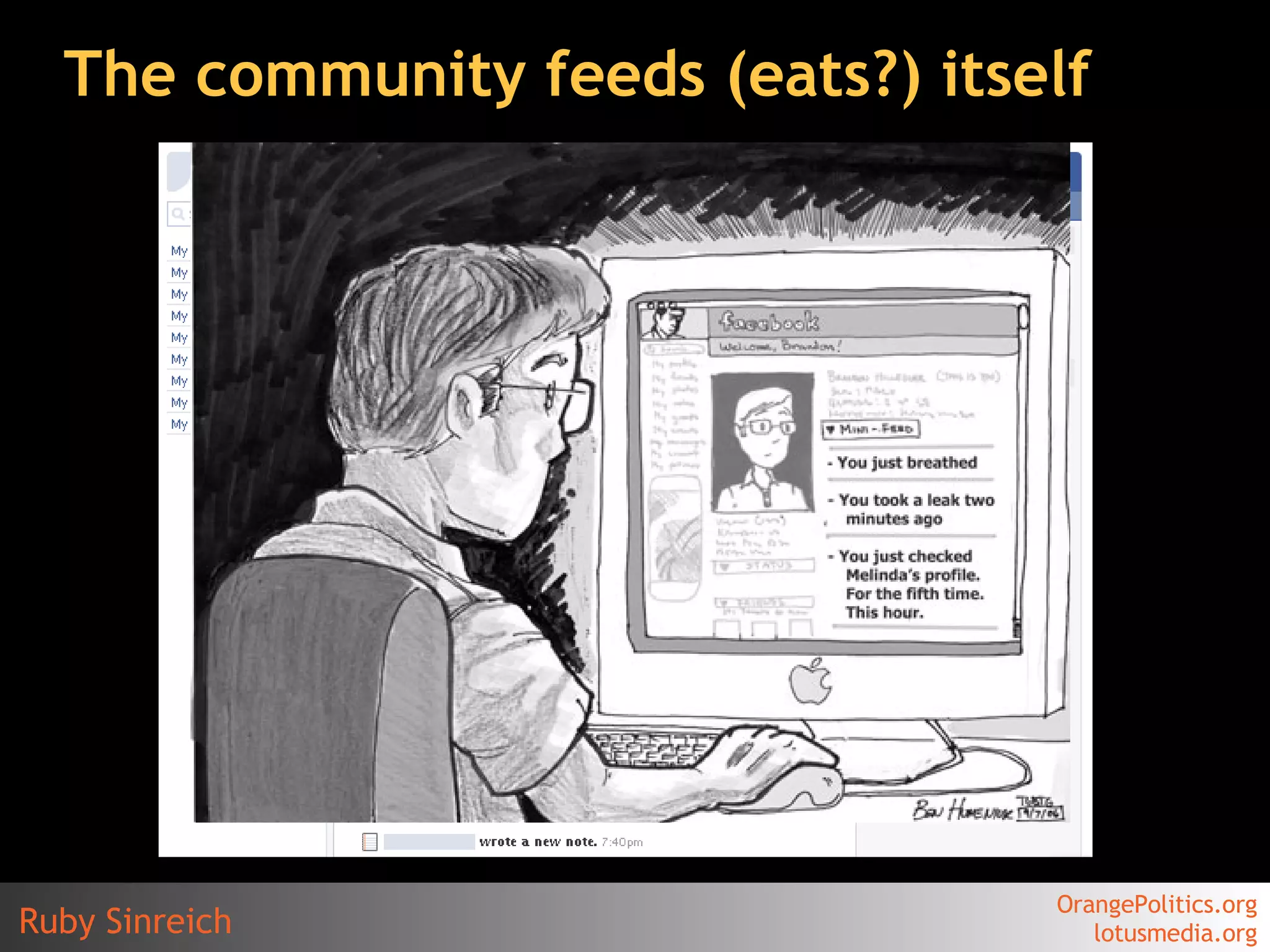 The community feeds (eats?) itself 