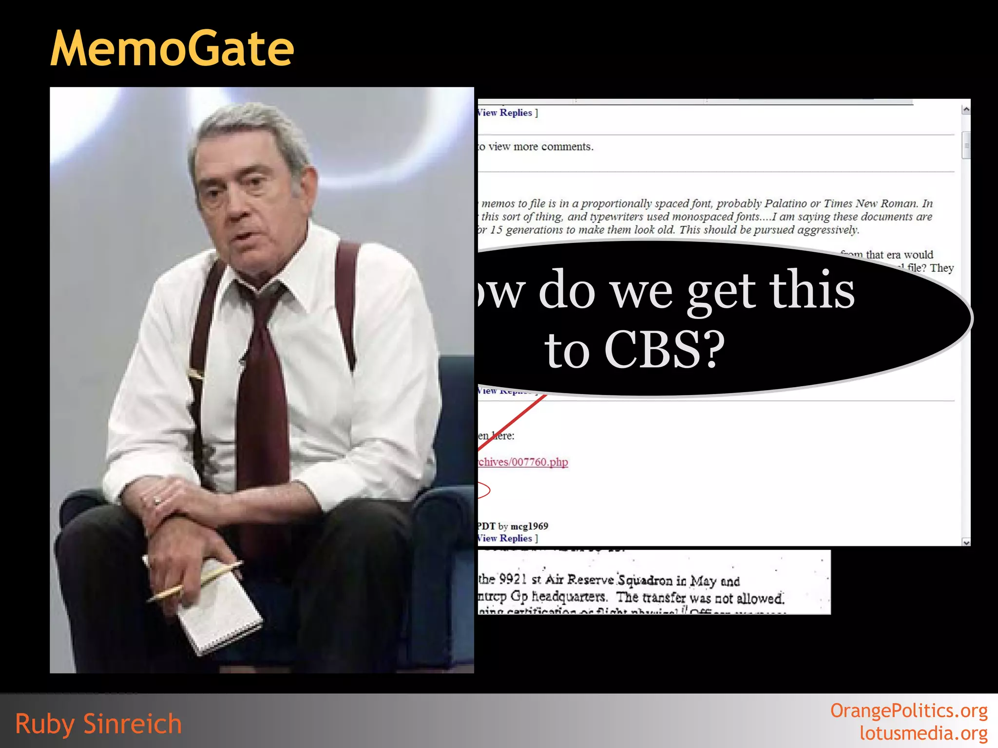 MemoGate How do we get this to CBS? 