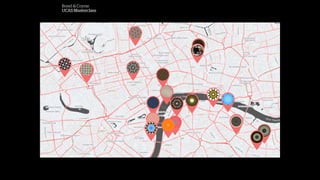 Presenter Notes (not visible):
[world map]
There was also an opportunity for us to create some-
thing that would allow us reinforce the international
appeal of the AUB.
We designed a world map that would populate in
real time with the kscopes being generated.
ZOOM INTO COVENT GARDEN ON THE MAP.....
Bond & Coyne
UCAS Masterclass
 