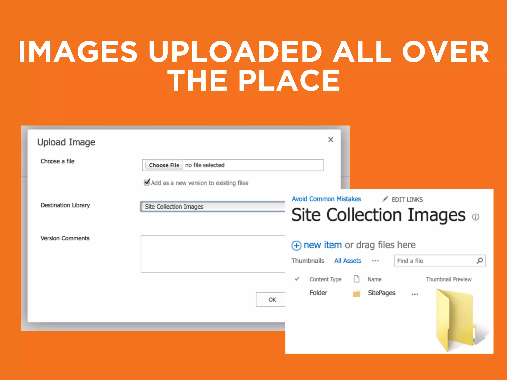 IMAGES UPLOADED ALL OVER
THE PLACE
 
