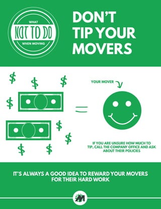 What Not to Do When Moving - You Don't Tip the Movers