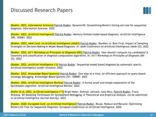 Discussed Research Papers
[Rodler, 2022, Information Sciences] Patrick Rodler. DynamicHS: Streamlining Reiter's hitting-se...