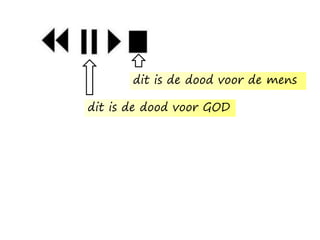 dit is de dood voor de mens
dit is de dood voor GOD
 