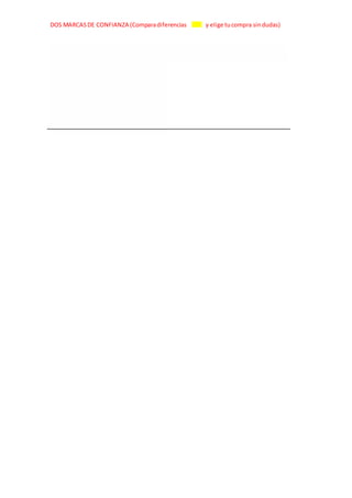 DOS MARCASDE CONFIANZA (Comparadiferencias y elige tucompra sindudas)
 