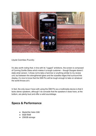 Doogee S98 Pro - Specifications